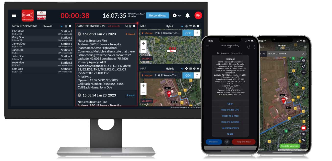IamResponding delivers time saving alerts and incident data